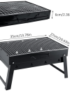 Portable Charcoal BBQ Grill, Small Folding Barbecue Grill with Handles, Compact Outdoor Cooker for Camping, Picnic, Garden, Terrace, Travel - Image 3